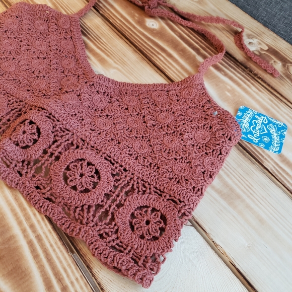 Free People Sydney Crochet Top in Terracotta - Picture 5 of 6